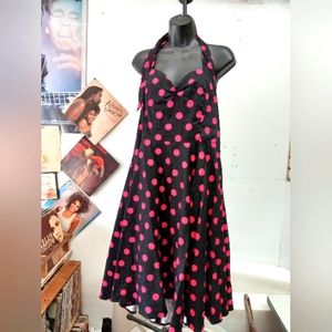 Dress polkadot Design Style Halterback